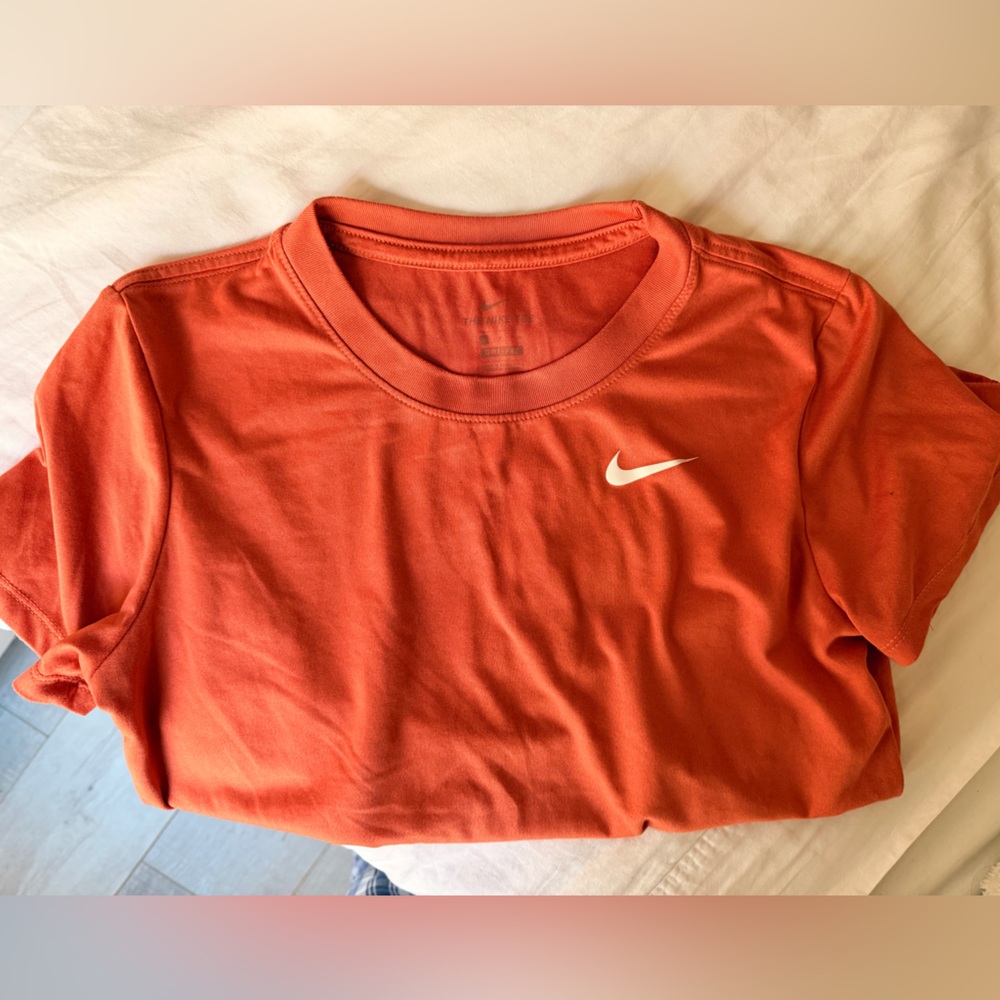 Nike Burnt Orange Tee with White Logo